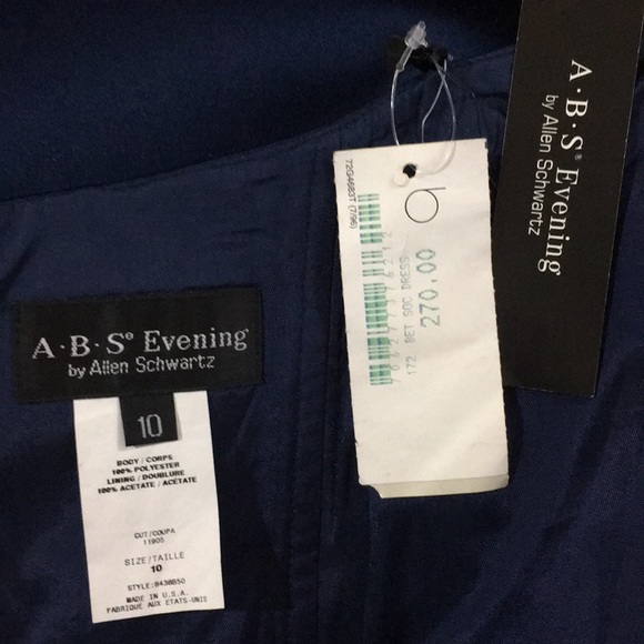 ABS Evening by Allen Schwartz Satin Midnight Blue - Picture 6 of 7